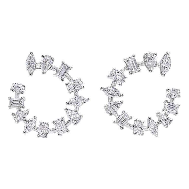 Multi-Shape Open Hoop Earrings