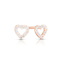 Load image into Gallery viewer, Open Heart Diamond Studs
